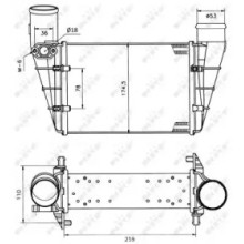 Интеркулер AUDI A4 94- (пр-во NRF) 30127A NRF 