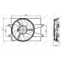 Вентилятор двигателя FORD FUSION (02-) (пр-во NRF) 47006 NRF 