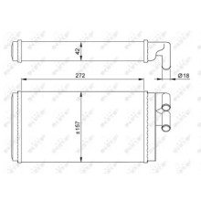 Радиатор отопителя AUDI 100 76- (пр-во NRF) 50602 NRF 