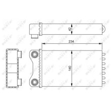 Радиатор отопителя AUDI A4 00- (пр-во NRF) 54252 NRF 