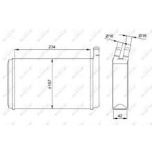 Радиатор отопителя AUDI 80 72- (пр-во NRF) 58614 NRF 