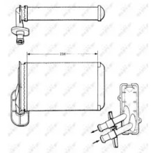 Радиатор отопителя AUDI A3 96- (пр-во NRF) 58622 NRF 