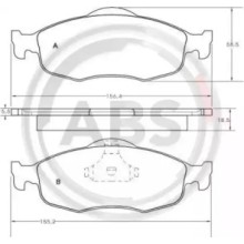 Колодка торм. FORD COUGAR/MONDEO/SCORPIO передн. (пр-во ABS) 36809 A.B.S. 