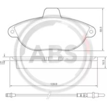 Колодка торм. CITROEN/FIAT/PEUGEOT JUMPY/SCUDO/EXPERT передн. (пр-во ABS) 36911 A.B.S. 