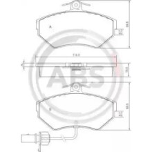 Колодка торм. AUDI/VW AUDI A4 / VW PASSAT передн. (пр-во ABS) 37160 A.B.S. 