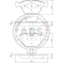 Колодка торм. BMW 5/6/7 передн. (пр-во ABS) 37346 A.B.S. 