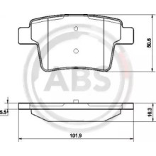 Колодка торм. FORD MONDEO задн. (пр-во ABS) 37489 A.B.S. 