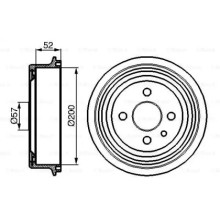 Барабан тормозной DAEWOO ESPERO  LANOS  NUBIRA задн. (пр-во Bosch) 0 986 477 018 BOSCH 