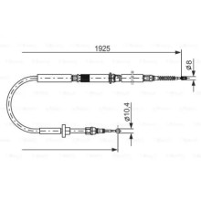 Трос ручного тормоза Audi A6 (4B, C5) (1997-2005) задний (пр-во Bosch) 1 987 477 959 BOSCH 