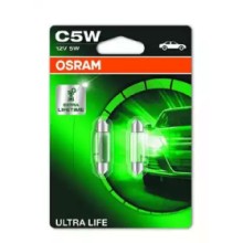 Лампа вспомогат. освещения C5W 12V 5W SV8.5-8.5 Ultra Life blister (пр-во OSRAM) 6418ULT-02B OSRAM 